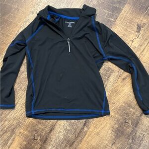 Amazon Essentials Kids Black Sweatshirt with Blue Trim